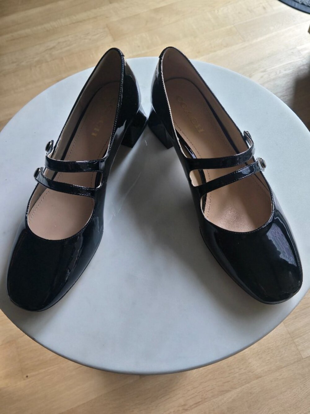 Coach Angelina Black Patent Mary Jane Pumps – Size 10 Price: $130